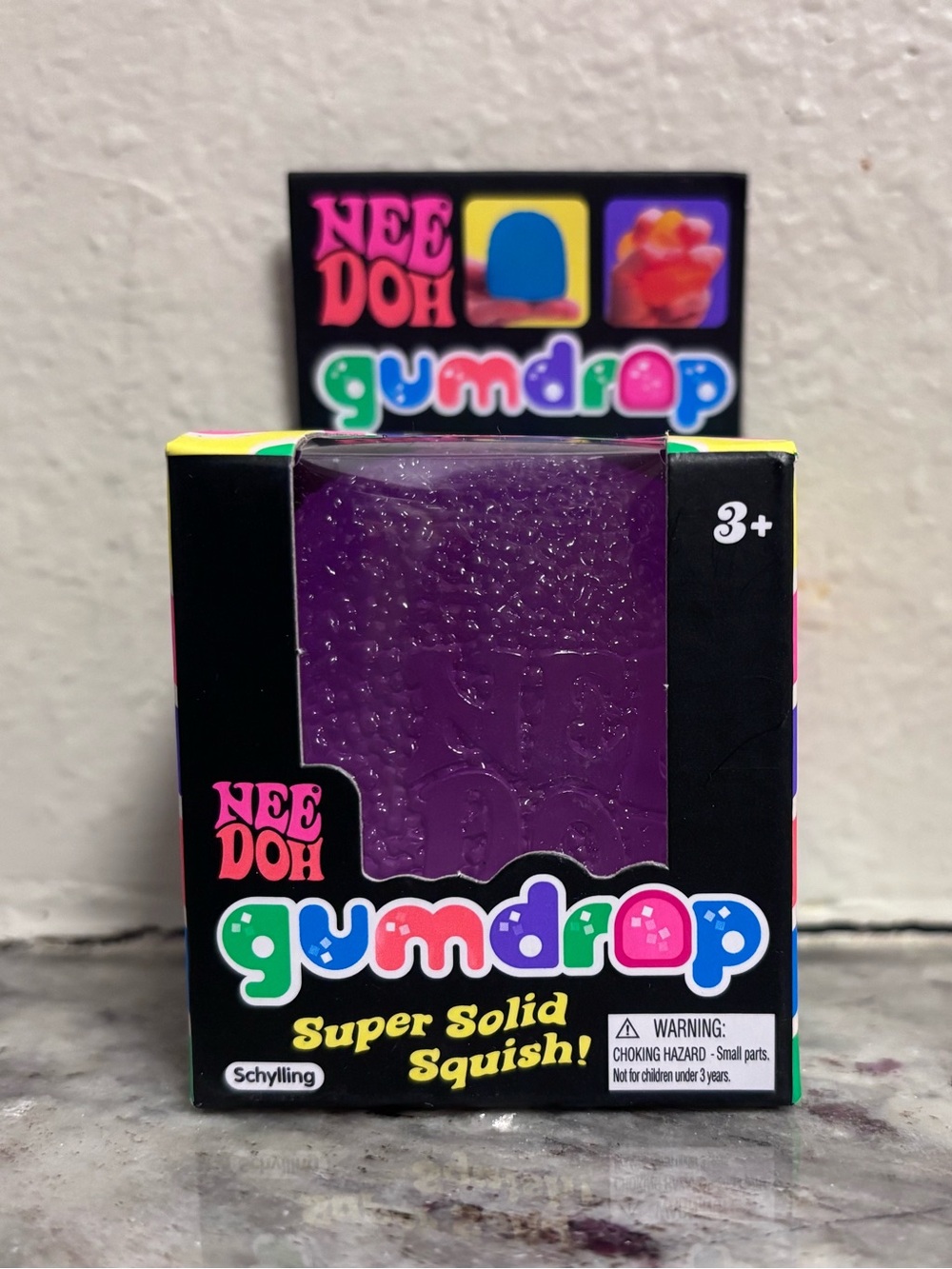 NeeDoh Gumdrop Super Solid Squish! Purple Sensory Toy